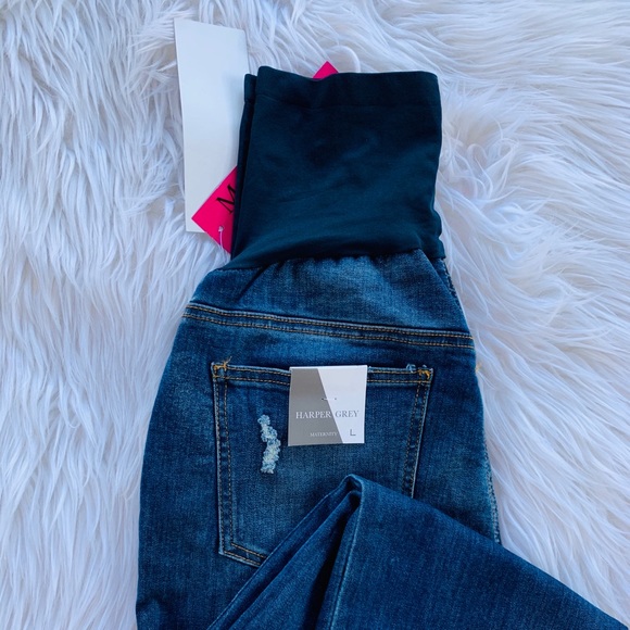 NWT Maternity blue jeans size xl - Picture 3 of 8